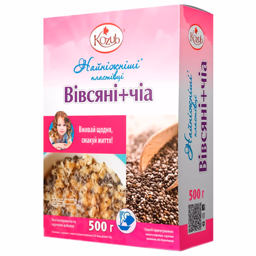 КО Пластівці Найніжніші вівс+чіа КП,короб  0,5кг