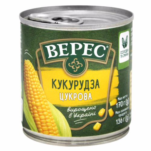Кукурудза цукрова 170г ж/б "Верес"