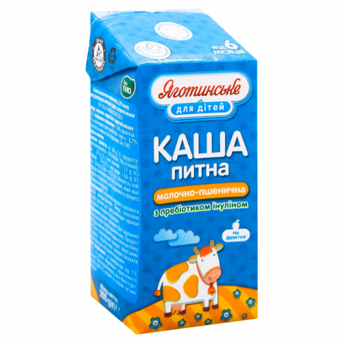 Каша молочно - пшенична 2% 200 тет гф24/ЗФЯ/ЯготД
