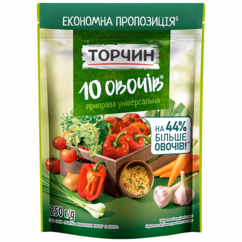 ТОРЧИН Приправа 10 Овочiв 250г