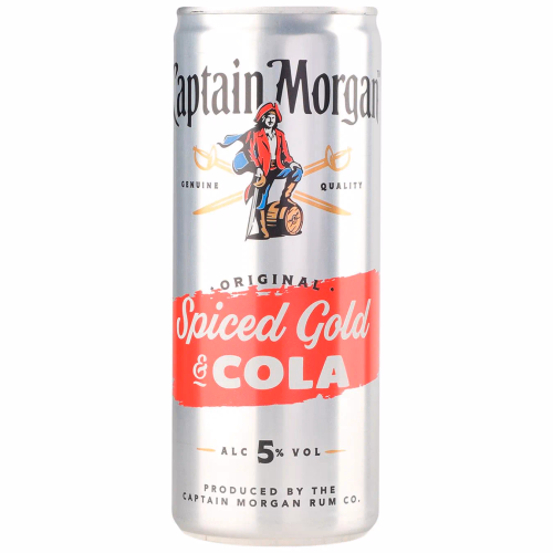 Слаб/алког напій Captain Morgan+Cola 5% 0.25л