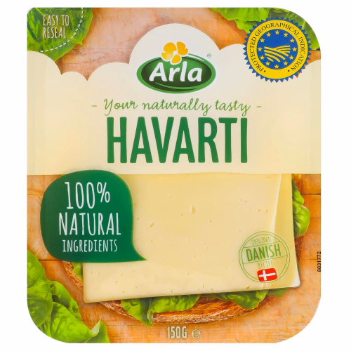 Сир Хаварті 60% наріз скибками ТМ Arla 150г