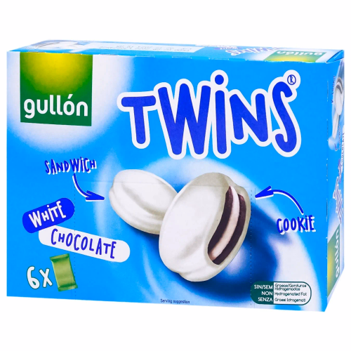 Печиво Gullon Twins сендвіч в білому шоколаді 252г