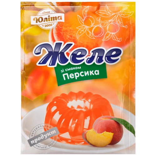 Желе персик 70г ТМ Юліта