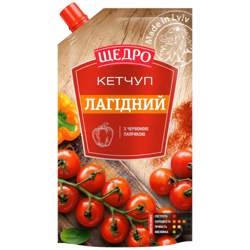 Кетчуп Щедро Лагідний д/п 250г