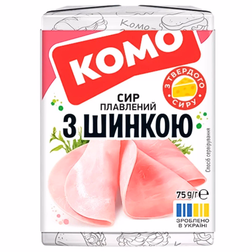 Сир плавл 75г Шинка 40/35% КОМО