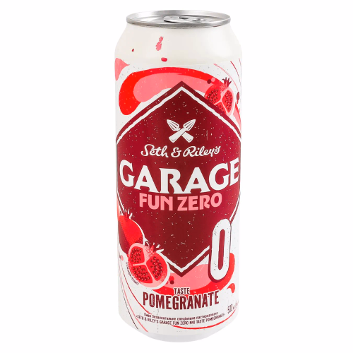 Б/А Пиво Garage  Seth & Rilley's fun zero №0 taste Pomegranate 0,5л ж/б