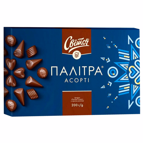 СВІТОЧ цукерки Палітра Тем Шоколад 200г №2