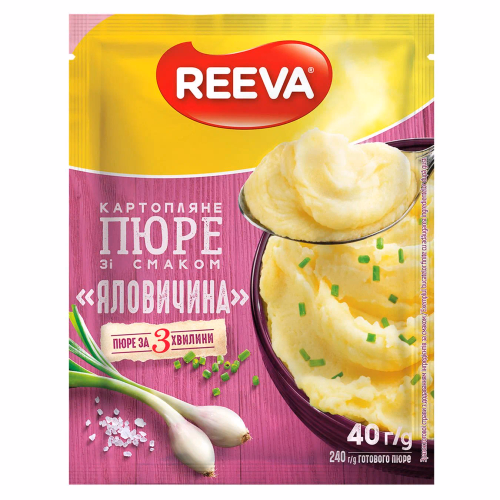 Пюре картопляне зі смаком яловичини пачка 40г REEVA