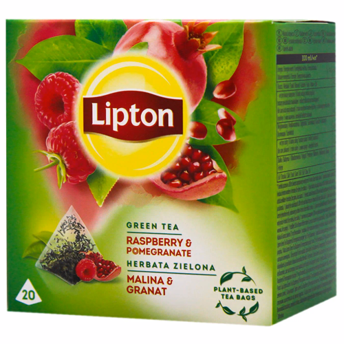 Ліптон Чай Зелений Raspberry Pomegran 1,4г*20п