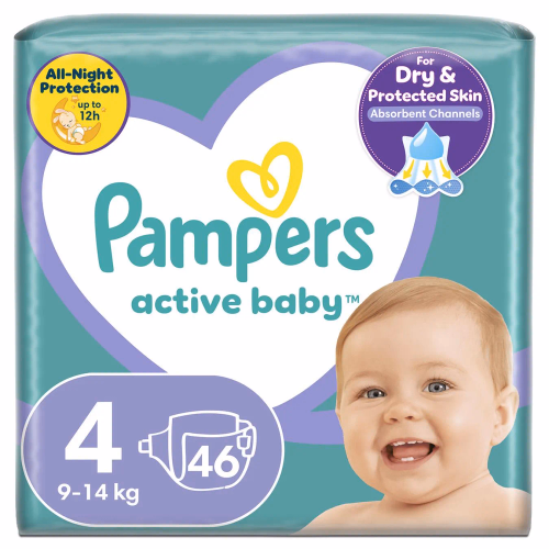 PAMPERS Дит/пiдгузки Active Baby Maxi (9-14кг) Економ Мінус 46