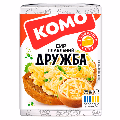 Сир плавл 75г Дружба 40/35% КОМО