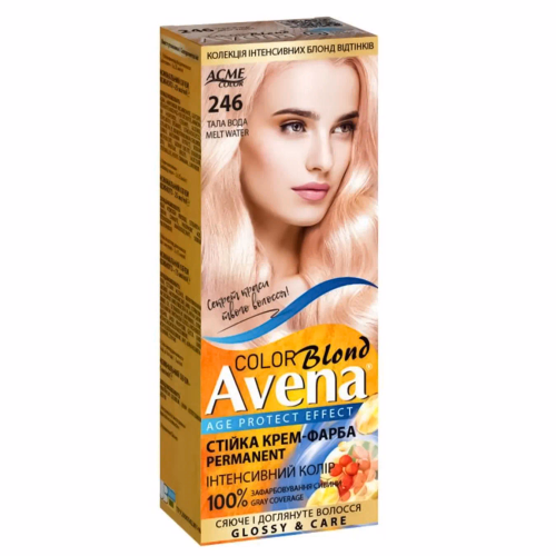 Cтійка крем-фарба для волосся "AVENA" Blond Color 246 Тала вода