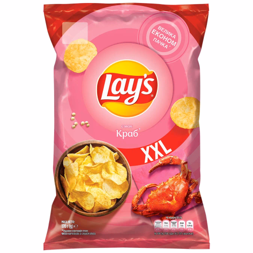 Чипси Lay's зі смаком краба 170г