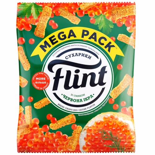 Сухарики пш-жит зі смаком "Червоної ікри" 110/100г  "Flint"