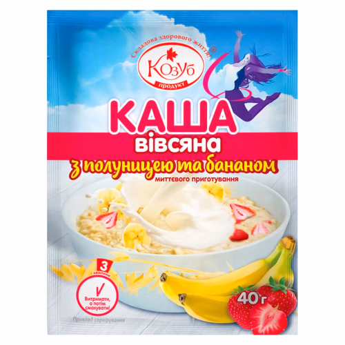 КО Каша вівсяна полуниця+банан 40г