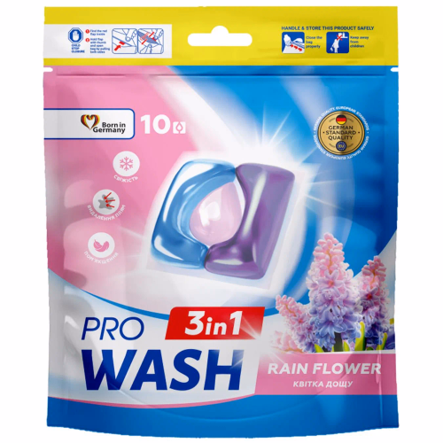 Засіб д/прання ProWash капсули для 10шт Квітка дощу