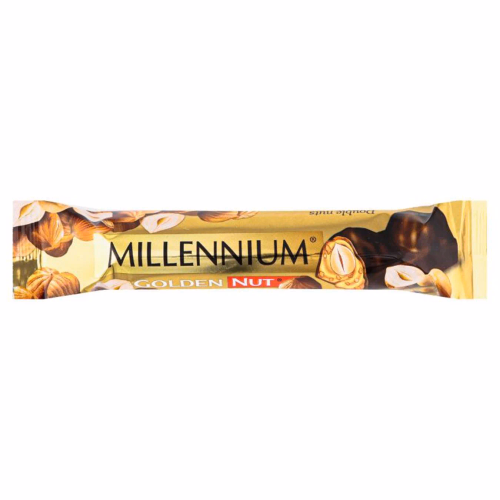 MILLENIUM Double Nuts чорн з нач/цілим ліс.горіх 40г