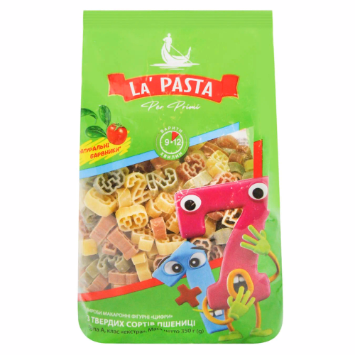 Вироби мак фігурні цифри La’ PASTA Per Primi 400/350г