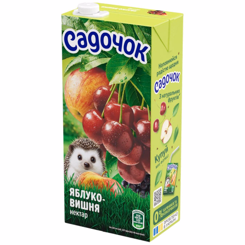 Садочок Яблучно-вишн  нектар 0,95л.