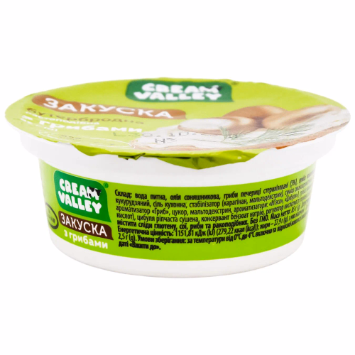 Закуска пастопод/бутербр"З грибами"ТМ"Cream Valley"ст.85гр шоу-бокс