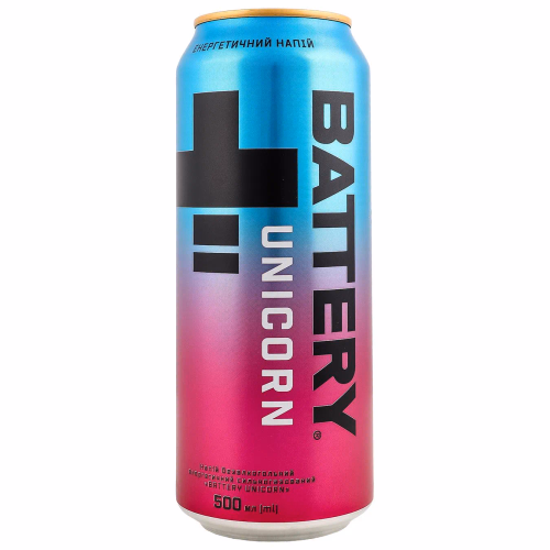 Напій б/а енерг.сл/газ на аром Battery UNICORN 0,5 ж/б