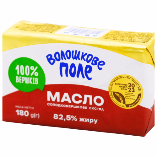 Масло солодковерш.екстра 82,5% 180г  Волошкове поле