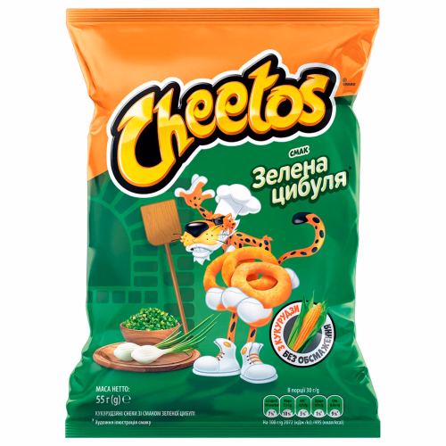 Кукурудзяні снеки зі смак зелен.цибулі,ТМ "Cheetos" 55 г