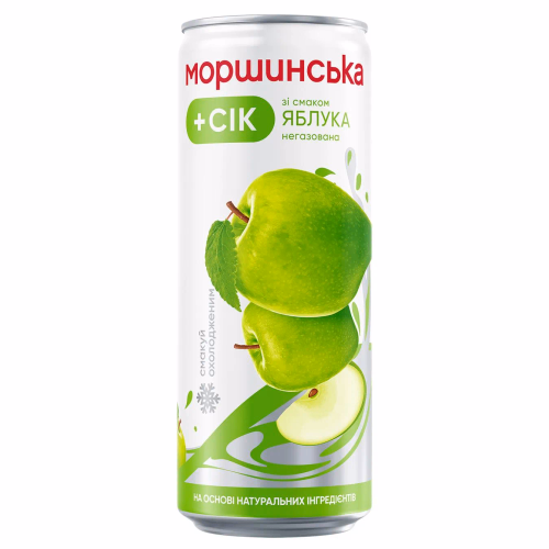 Моршинська і смаком яблука негаз.нап.0,33л