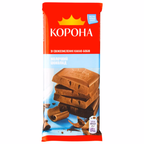 КОРОНА шоколад молочний без дод 85г