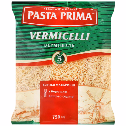 Pasta Prima Макарони Вермішель ПУ 750г