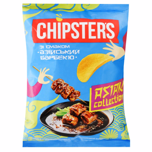 ТМ CHIPSTER`S Чипси зі смаком Азійський барбекю100г