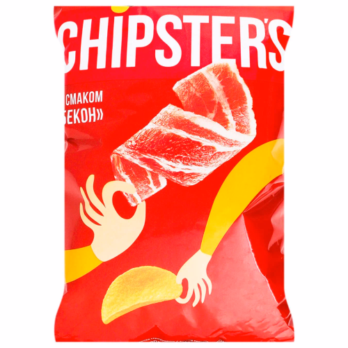 ТМ CHIPSTER`S Чипси натур Бекон 100г
