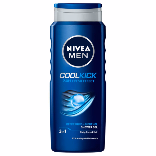 ГЕЛЬ ДЛЯ ДУШУ ЧОЛОВІЧИЙ ЕКСТРЕМ СВІЖІСТЬ NIVEA 500 МЛ.