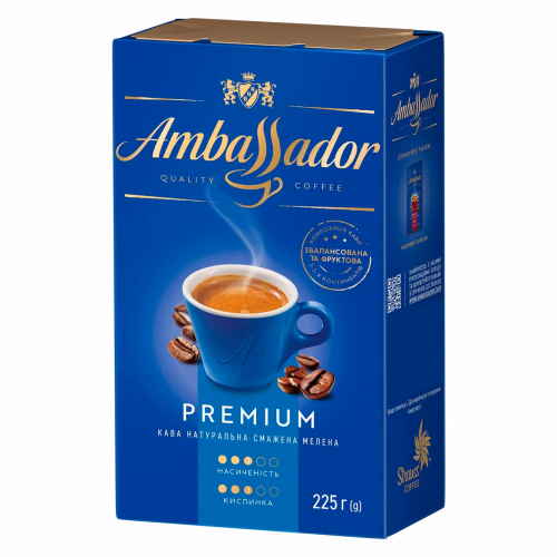 Кава мелена Ambassador Premium, вак.уп. 225г
