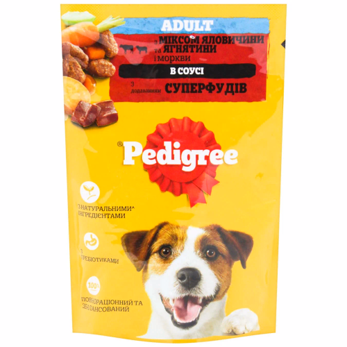 Корм PEDIGREE ялов/ягн в соусi 100г
