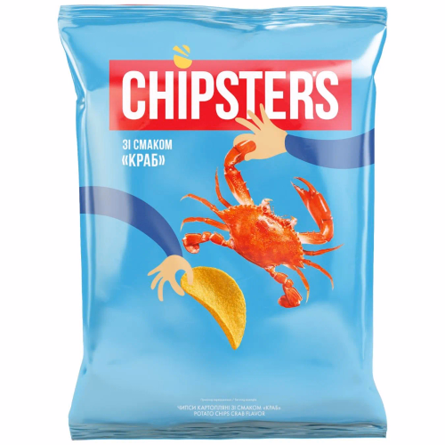 ТМ CHIPSTER`S Чипси натур.Краб 110г