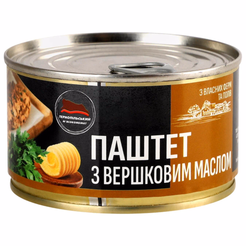 Паштет М'ясний з маслом ж/б 0,225г Терноп.м'ясокомб
