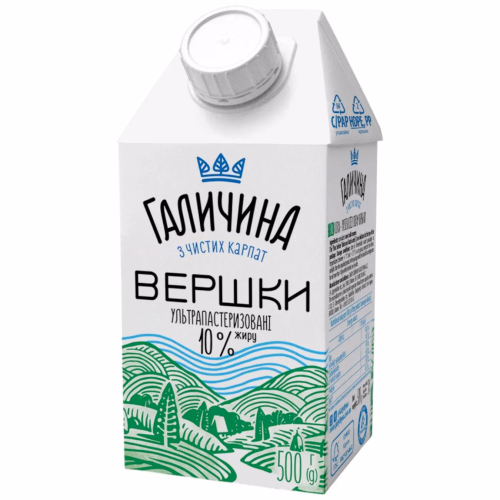 Галичина Вершки  ТGA 10% 500г