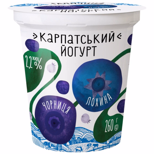 Йогурт ст. 2,2 % 260 г Лохина-Чорниця Галичина