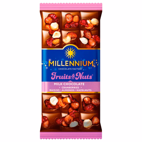 MILLENIUM Fruits&Nuts мол.мигд.ліс.гор.журав. родз.90г
