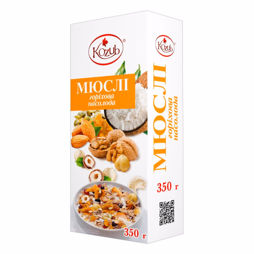 КО Пластівці Мюслі Горіх.насол, короб 0,350кг