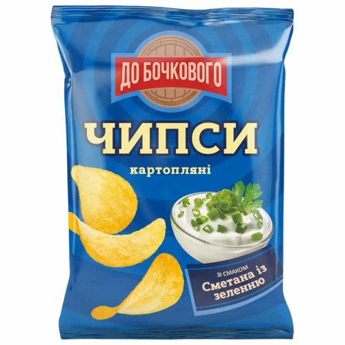 Чипси ТМ ДО БОЧКОВОГО Сметана-зелень 100г