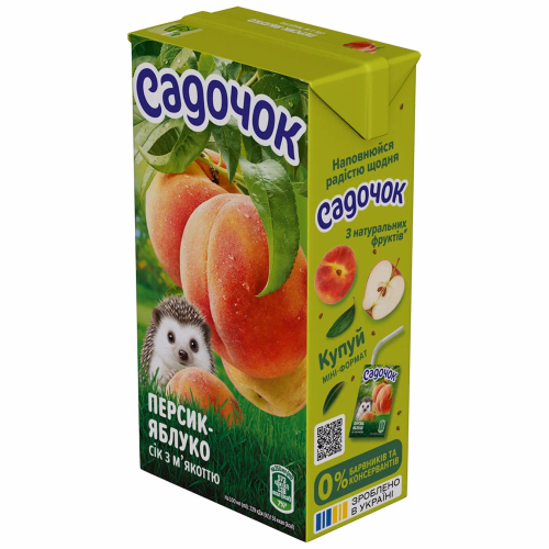 Садочок Персиково-яблуч з м'якоттю 0,5л