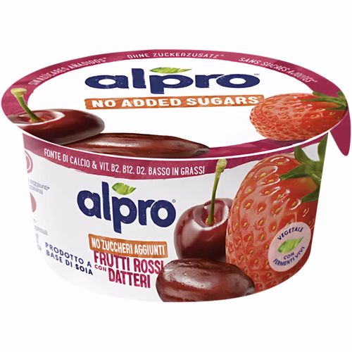 Алпро продукт соєвий ферментований без доданого цукру червоні фрукти з фініками 135г