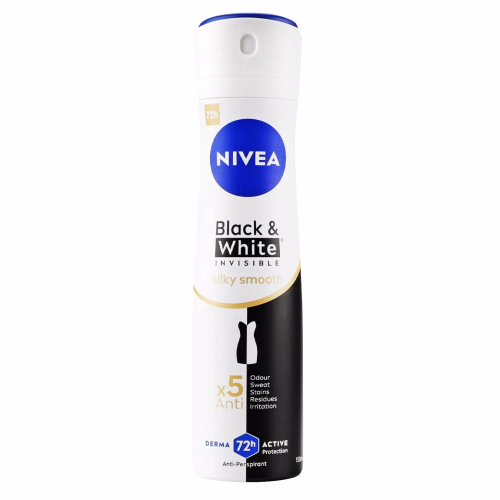 СПРЕЙ Д/ЖІНОК ДЕО ЧОРНЕ ТА БІЛЕ НЕВИД.ГЛАДКИЙ ШОВК NIVEA 150мл