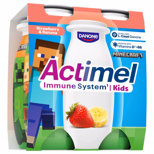 Actimel Продукт кисломолочний 1,4% пет 100г полуниця-банан