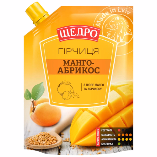 Гірчиця Щедро Манго-абрикос д/п 120г