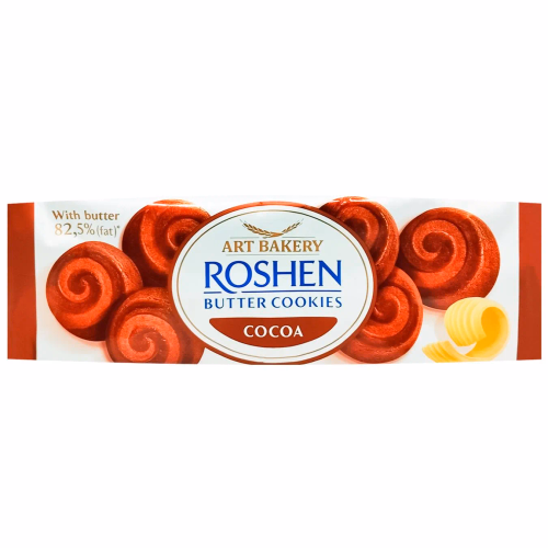 Здобне печиво Roshen Butter Cookies з маслом та какао ВКФ 140г