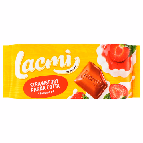 ШОКОЛАД Lacmi молоч з начинкою зі смак Полунична панакота 90г Roshen